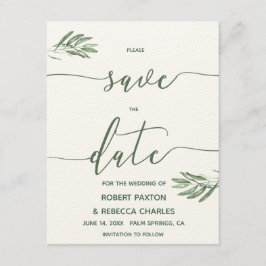 Spara datumkortet i Olive Löv Datumet