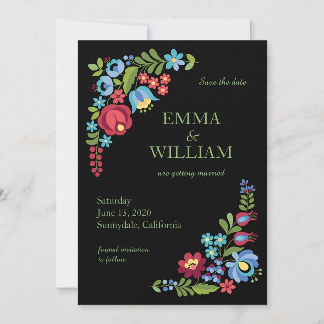 Spara datumkortet på ungerska Röd ros Bröllop som  Inbjudningar (Framsida)