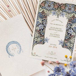 Spara datumkortet Victorian Elegance Bröllop Inbjudningar