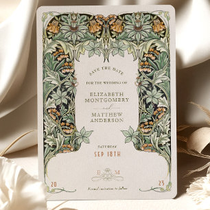 Spara datumkortet Victorian Elegance Bröllop Inbjudningar