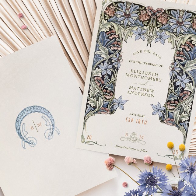 Spara datumkortet Victorian Elegance Bröllop Inbjudningar (Skapare uppladdad)