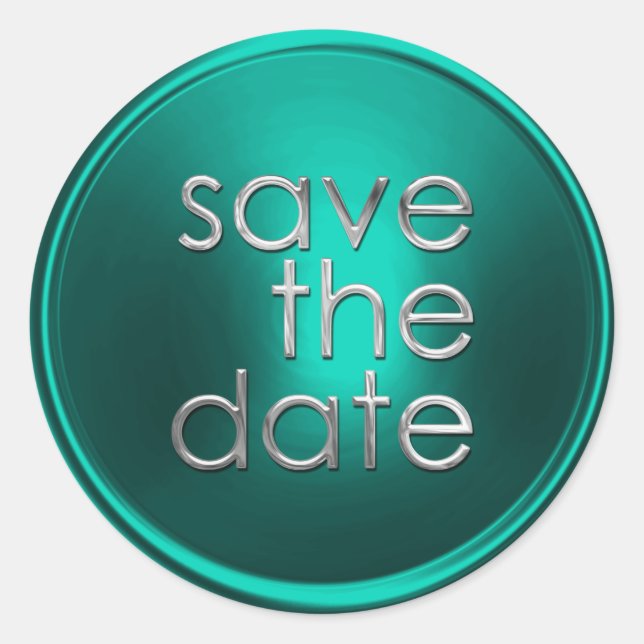 Spara datumkuvertförseglingen runt klistermärke (Framsida)