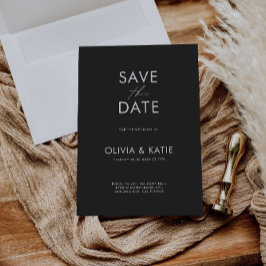 Spara datummallen svart inbjudningar