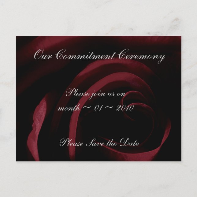 Spara datummallskortet för bröllopsinbjudan meddelande vykort (Framsida)