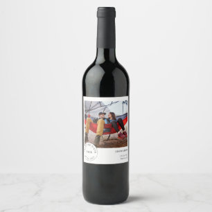 Spara datummärkena (etiketterna Vin & Beer Flaska) Vinflaska Etikett