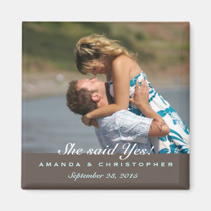 Spara datummodern brun och blå magnet