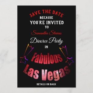 Spara datumskilsmässan Party Inbjudan Las Vegas -