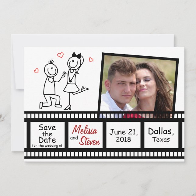 Spara datumsymbolen för bröllopsinbjudan. spara datumet (Framsida)