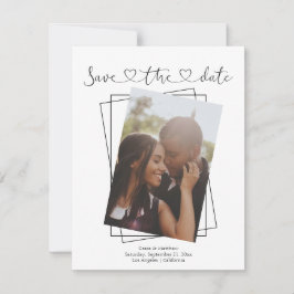 Spara datumtypografifotot för Kärlek i Bröllop Julkort