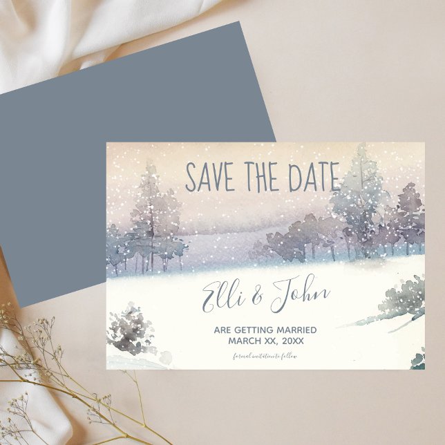 Spara datumvinter-bröllop spara datumet (Save The Date Winter Wedding)