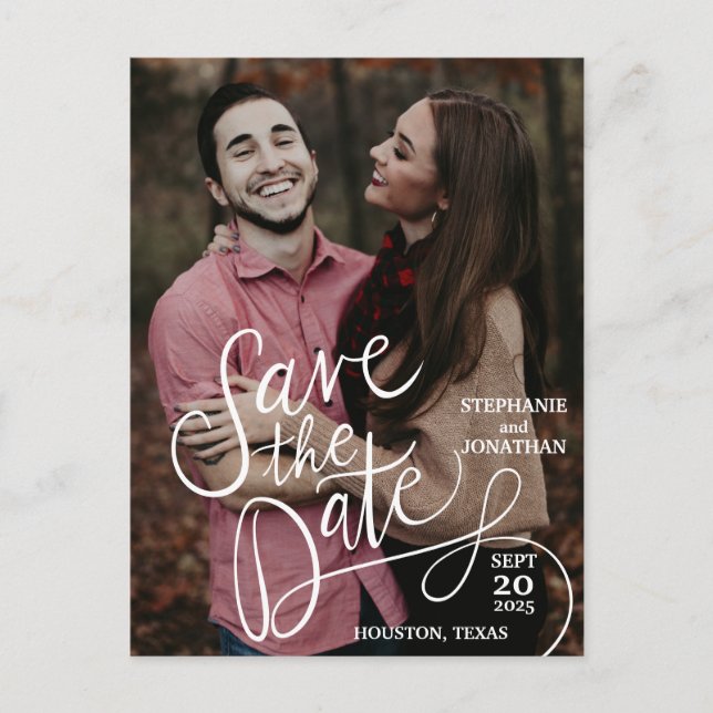 Spara datumvykorten med fotohand vykort (Framsida)