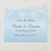 Spara datumvykortet för Winter Snöflingor