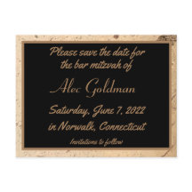 Spara datumvykortet i Beige Marble