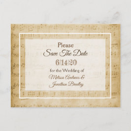 Spara datumvykortet i Lakan Music Meddelande Vykort