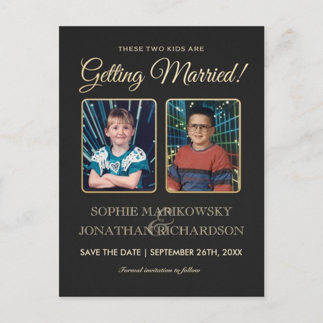 Spara datumvykortet i Old school Foton Meddelande Vykort (Framsida)