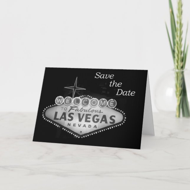 Spara de dateraLas Vegas inbjudningarna Meddelande (Framsida)