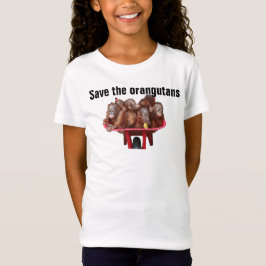 Spara de Orangutans utsatte för fara djuren Tee Shirt
