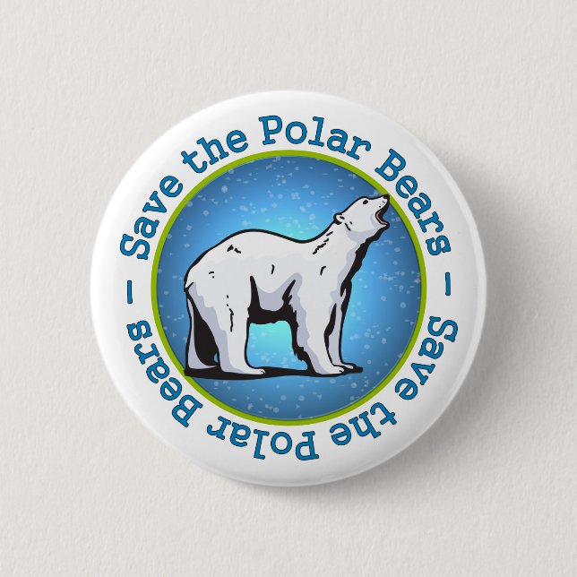 Spara de polara björnarna knapp (Framsida)