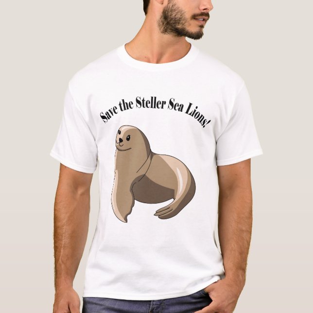 Spara de Steller sjölejonen! Tee (Framsida)