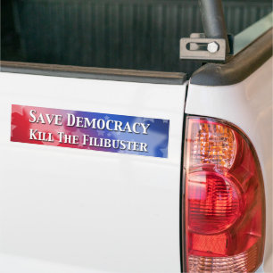 Spara Democracy Döda Filibuster Bildekal