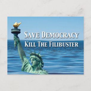 Spara Democracy Döda Filibuster Vykort