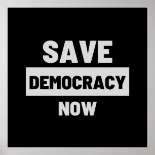 Spara Democracy Now Posster Poster