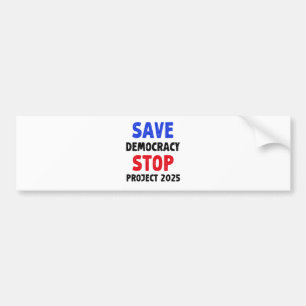 Spara Democracy Stop Project 2025 Valection Gift Bildekal