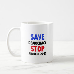 Spara Democracy Stop Project 2025 Valection Gift Kaffemugg