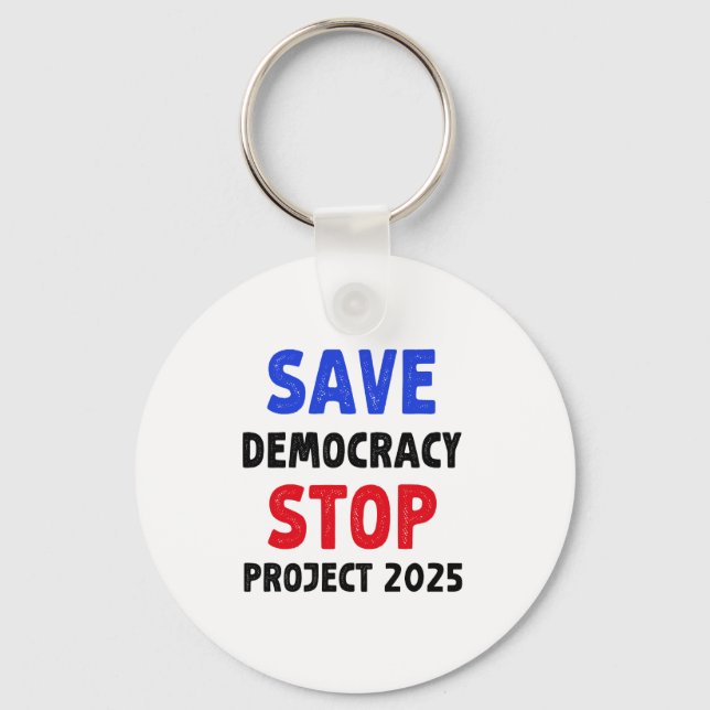 Spara Democracy Stop Project 2025 Valection Gift Nyckelring (Framsida)