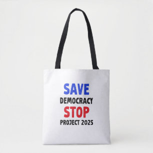 Spara Democracy Stop Project 2025 Valection Gift Tygkasse
