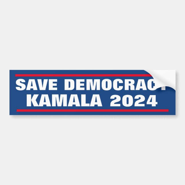 SPARA DEMOKRACY KAMALA 2024 BILDEKAL (Framsidan)