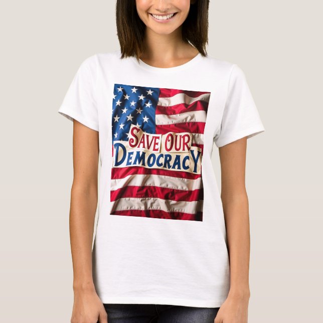 Spara Demokrati implicit Trump T Shirt (Framsida)