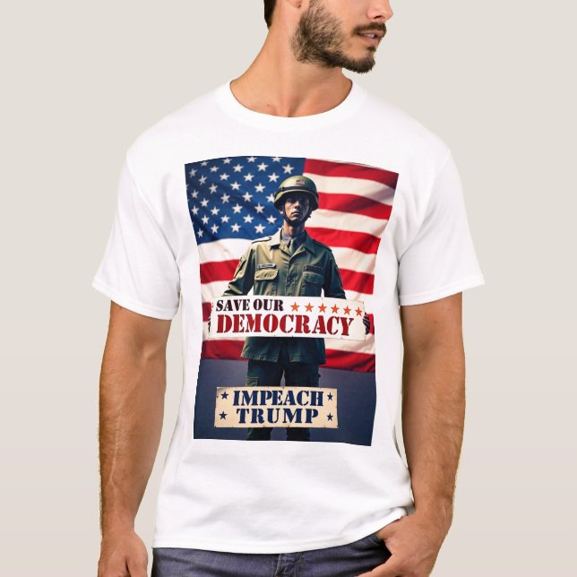 Spara Demokrati implicit Trump T Shirt (Framsida)