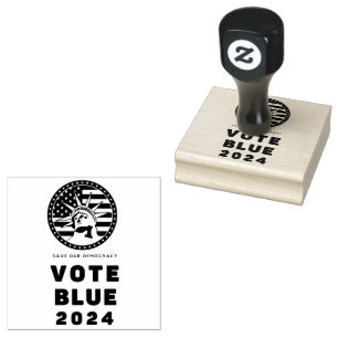 Spara Demokrati Omröstning blått 2024 Stämpel
