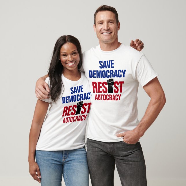 Spara Demokrati Resistensokrati - Antitrumpump T Shirt (Unisex)