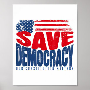 Spara Demokrati Vår konstitution S Poster