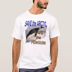 Spara den arktiska sparan pingvinet tee shirt