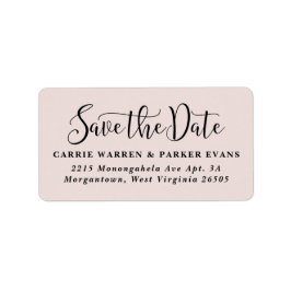 Spara den enkla datumreturadressen för  rosa adressetikett