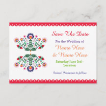 Spara den Fiesta Mexikanska Blommigtens bröllopsin