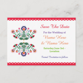 Spara den Fiesta Mexikanska Blommigtens bröllopsin Datumet