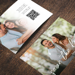 Spara den minimala fotomallen Date Bröllop Inbjudningar