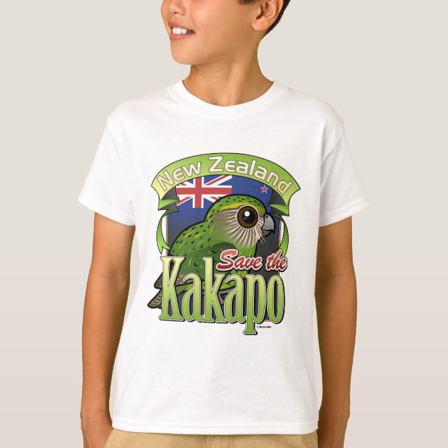 Spara den nyazeeländska kakapoen tee (Framsida)