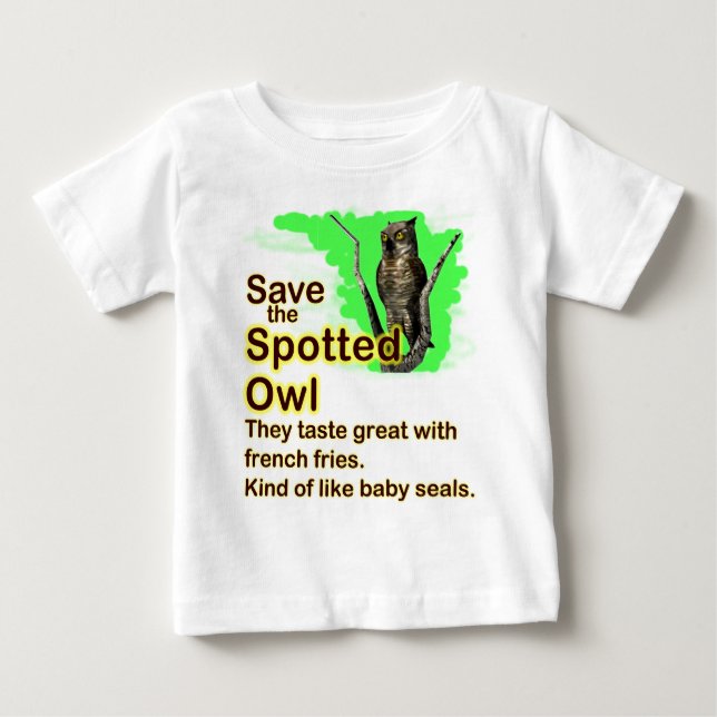 Spara den prickiga ugglan tee shirt (Framsida)