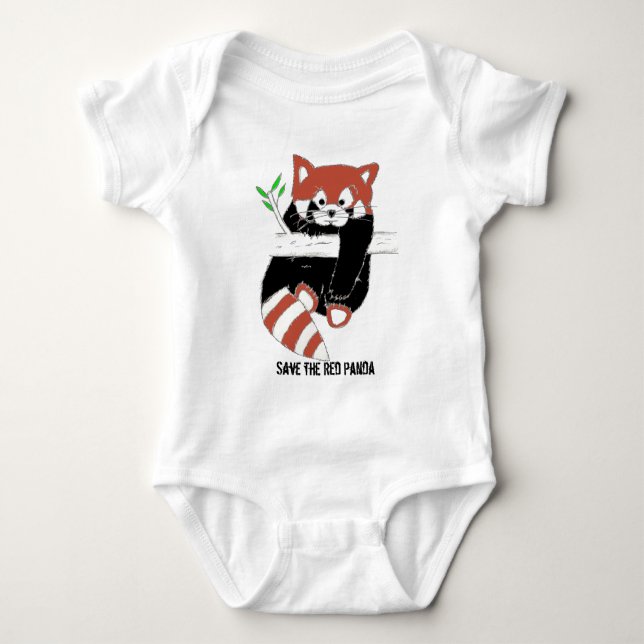 Spara den röda pandaen aka FireFox T-shirt (Framsida)