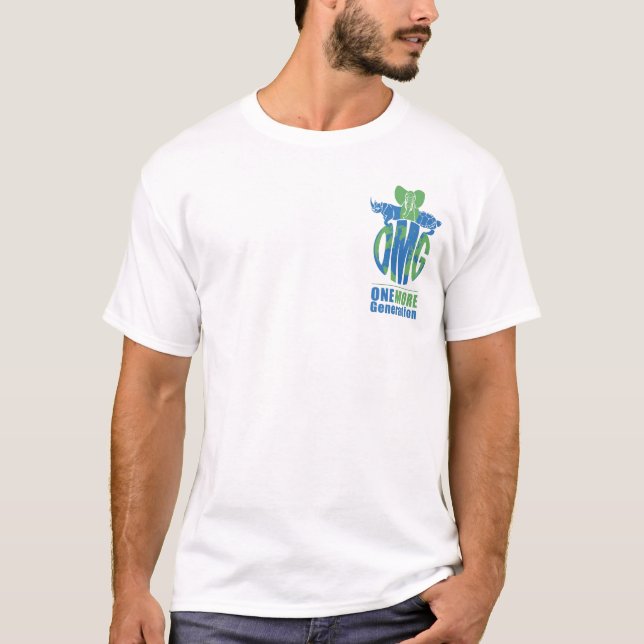 Spara den svart noshörningen tee (Framsida)