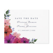 Spara den tropiska vattenfärgsblomman bröllop