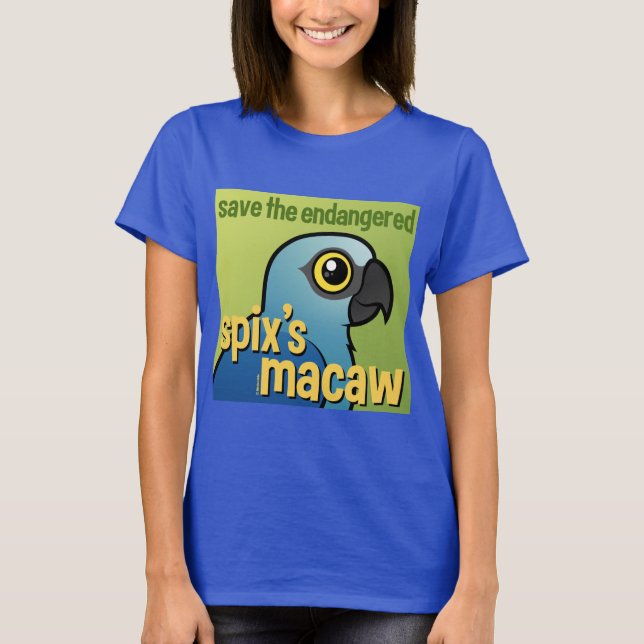 Spara den utsatte för fara Spix'sens Macaw Tee Shirt (Framsida)
