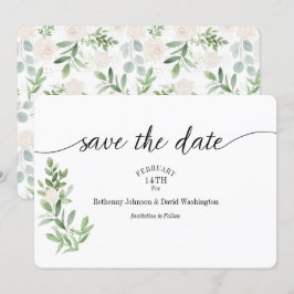 Spara den vattenfärgen på datumkortet inbjudningar