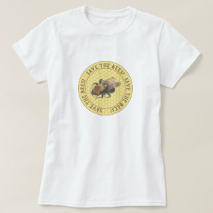 Spara den vintagehoneybeen & honungskakan för bin t shirt