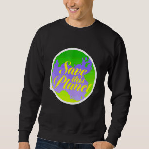 Spara Denna Planet Aktivist Hippies 70-tal Lång Ärmad Tröja